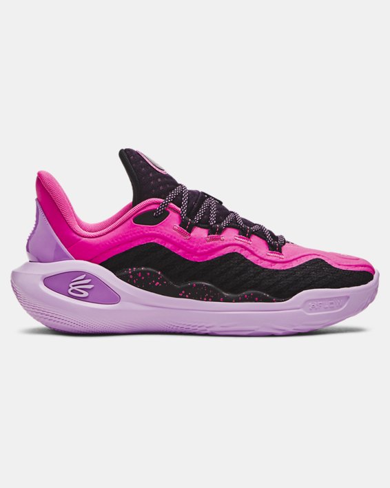 Unisex Curry 11 'Girl Dad' Basketball Shoes in Pink image number 0